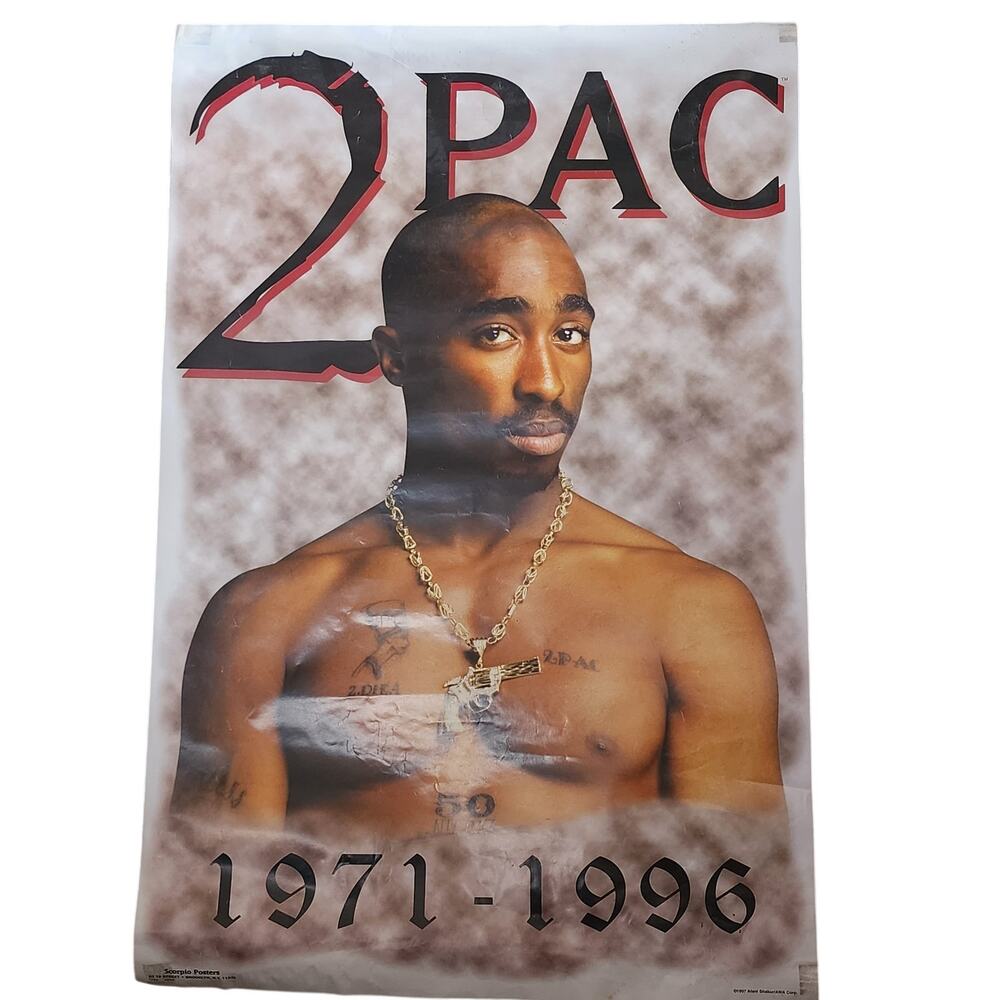 Vintage 1997 Scorpio Posters 2Pac Tu Pac Shakur Poster 22" x 34"